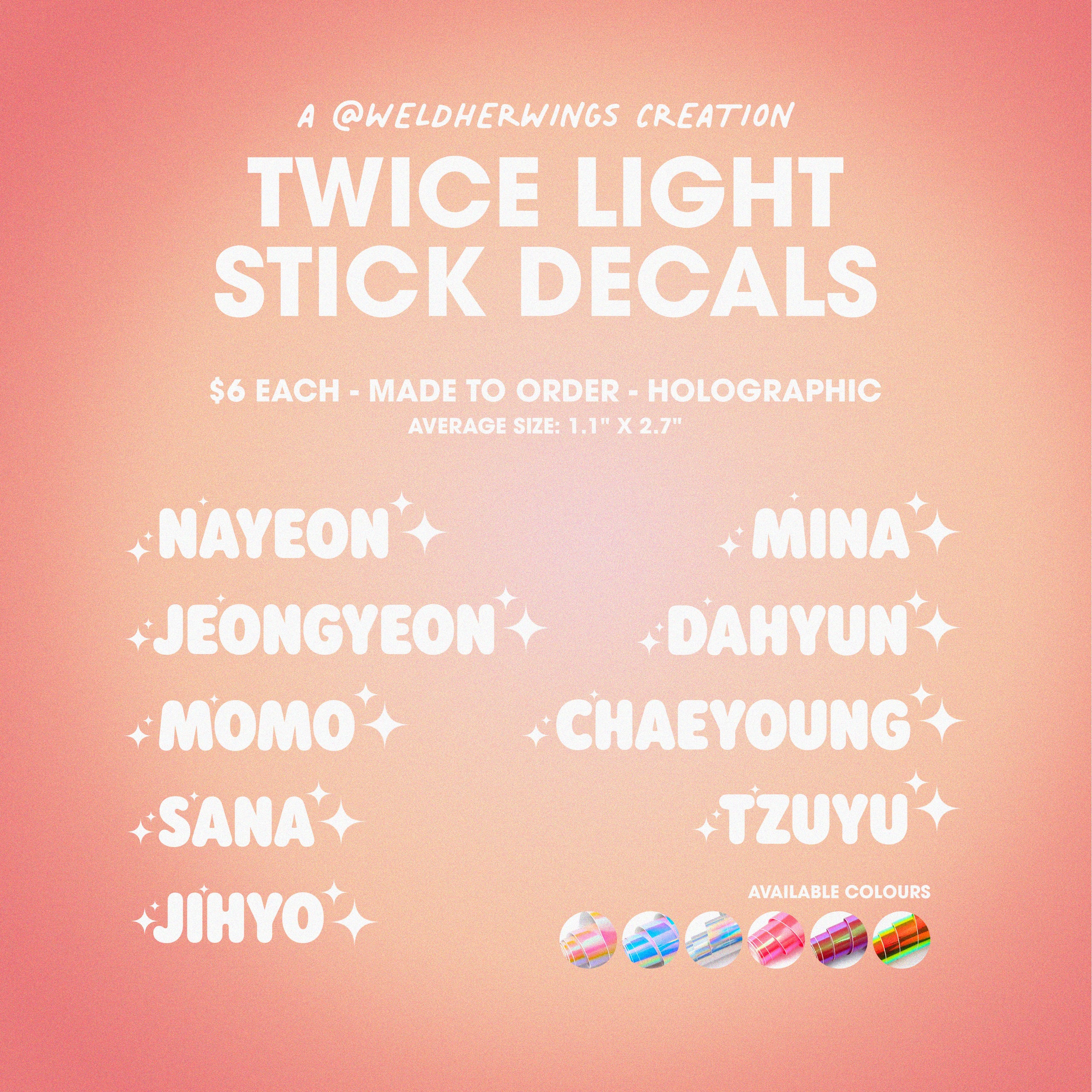 TWICE | Light Stick Decals | weldherwings